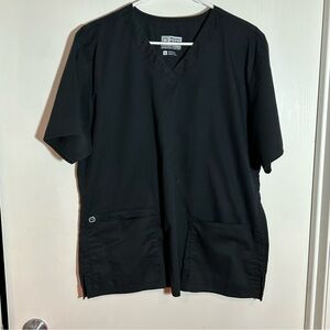 Wonderwink wonder work black scrub top large